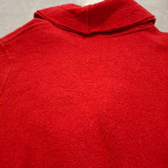 Cabi Red Shawl Collar Open Front Belted Knit Cardigan Merino Wool Sweater SM - Picture 9 of 12